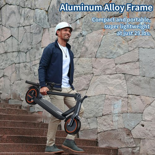 Electric Scooter - 350W Motor, Up to 19-21MPH / 18-21 Miles Range, 8.5" Flat-Free Tires, 264LB Load, Folding Commuter Escooter with Cruise Control, UL-2272 Certified, App Control