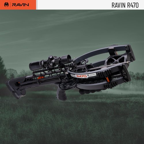 RAVIN R470 Crossbow Package – High-Performance Hunting Bow with Helicoil Technology, Silent Cocking System, and Illuminated Scope – 470 FPS, Lightweight and Pre-Assembled – Ideal for Archery & Hunting