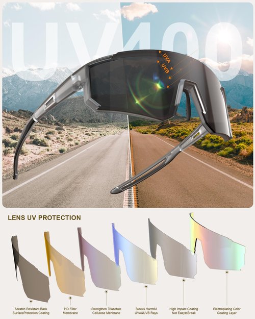 OUKEMAX Polarized Sport Sunglasses-Men-Women Running-Sunglasses: Cycling Sun Glasses UV Protection Driving Fishing 3packs