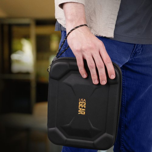 USA GEAR Ghost Hunting Equipment Case - Paranormal Equipment Bag with Customizable Foam Interior, Lightweight Water-Resistant Exterior Compatible with EMF Meter, Spirit Box & More (Empty Case Only)