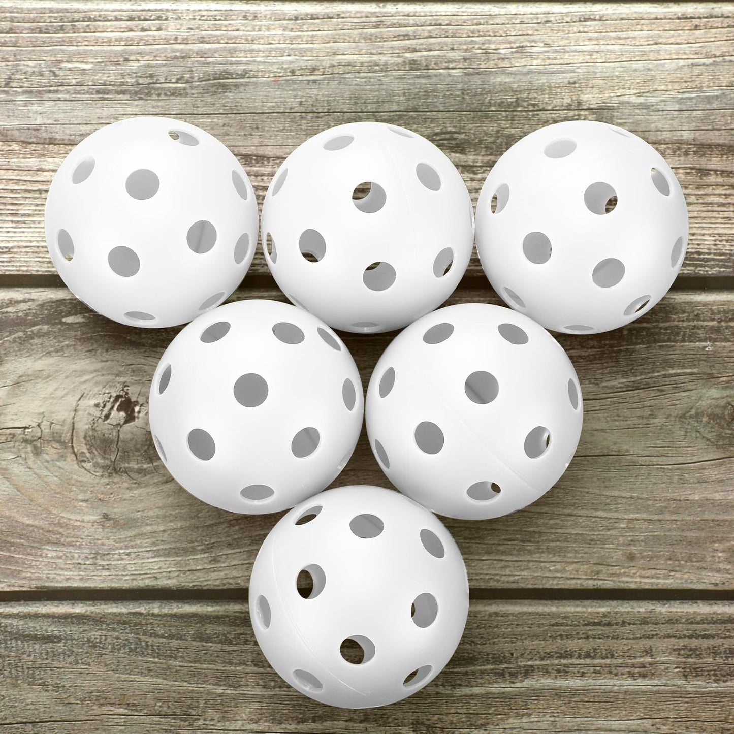 Tanlade 36 Pack Baseball Practice Balls Plastic Training Balls Lightweight Hollow Airflow Softballs with a Drawstring Bag for Hitting,Batting,Pitching, 2.91 in Indoor Outdoor Use Gift(White)
