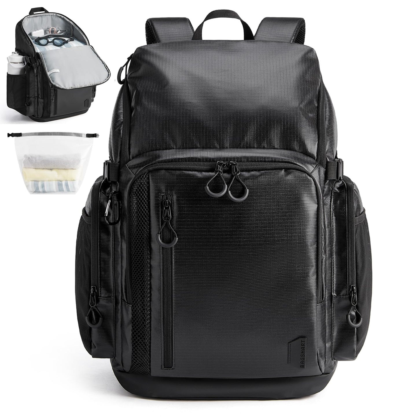 BAGSMART 35L Waterproof Swim Gym Bag with Shoe Compartment & Wet Pouch