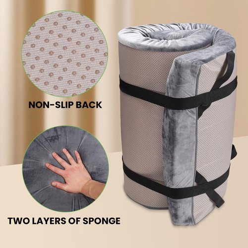 Memory Foam Camping Mattress pad,3 Inch Thick Floor Sleeping Mat Pad with Waterproof and Non-Slip Bottom, Portable Roll Up Mattress for Sleepover Guest,Tent SUV Cot Mattress Car Camping Foldable