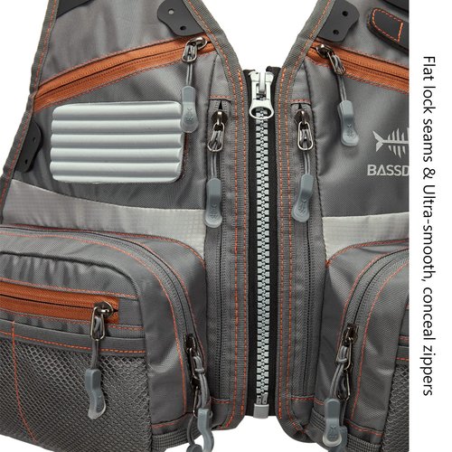 Bassdash Youths Kids Fly Fishing Vest for Adjustable Size with Multiple Pockets Trout Bass Fishing Gear FV09