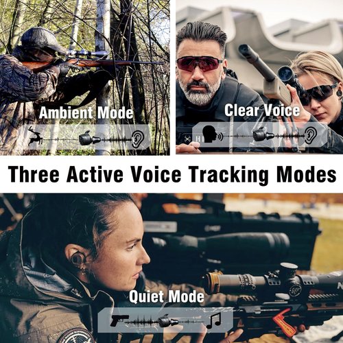 EARMOR Shooting Ear Protection, NRR 30dB Bluetooth 5.4 Wireless Noise Cancelling Sound Amplification Electronic Hearing Protection for Tactical, Hunting, Gun Range M20T PRO
