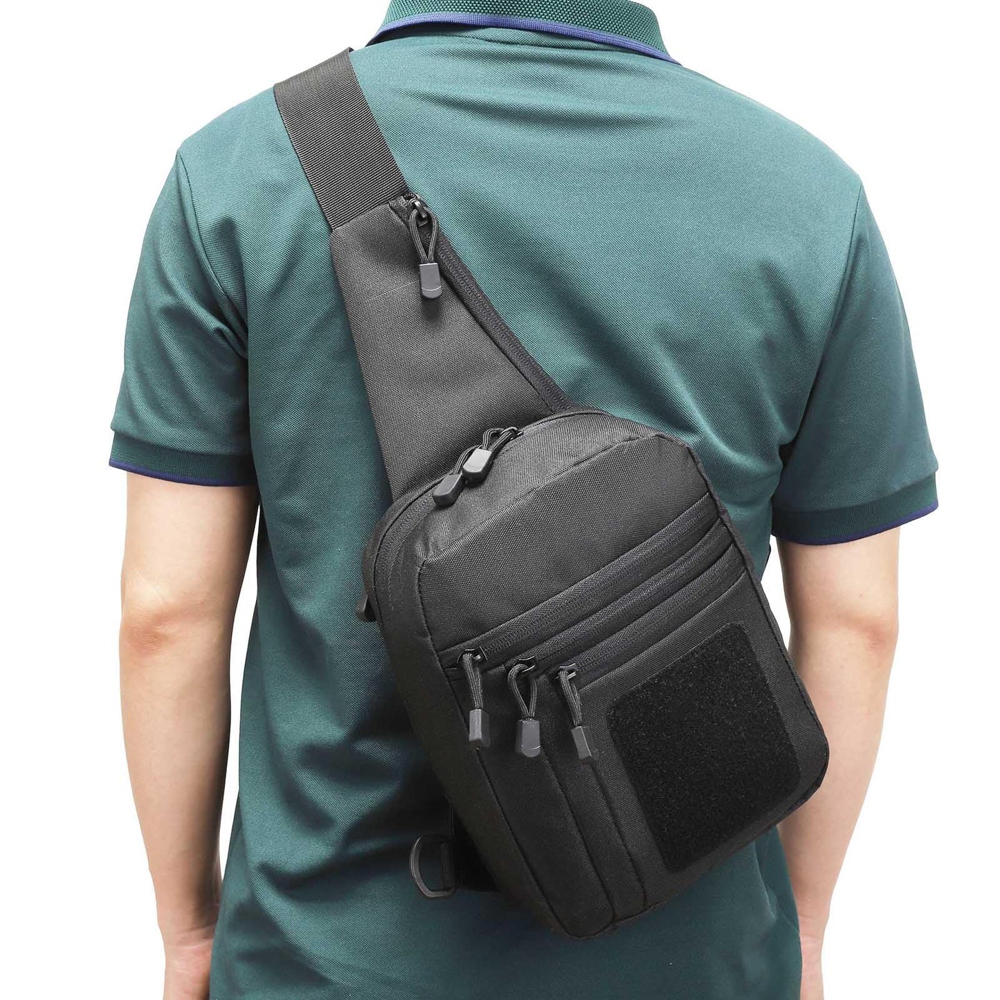 VTACOUTV Concealed Carry Gun Bag for Men & Women, Sling Pistol Bag for Handguns CCW Shoulder Bag Tactical Crossbody Chest Pack Range Bags with Holster (Black of Left and Right Hand)