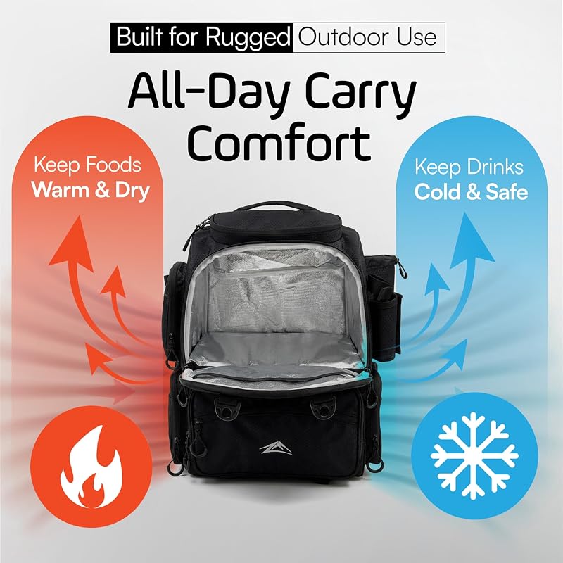 Waterproof Fishing Backpack with Rod Holders - 40L Tackle Bag with Rain Cover (Variation: Fishing Backpack Only)