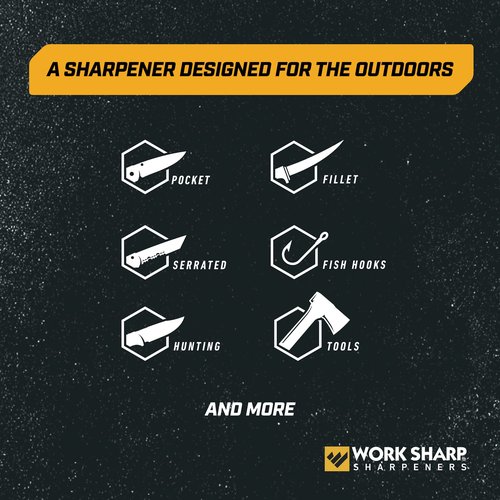 Work Sharp Guided Field Sharpener, Compact Travel Knife Sharpener Tool