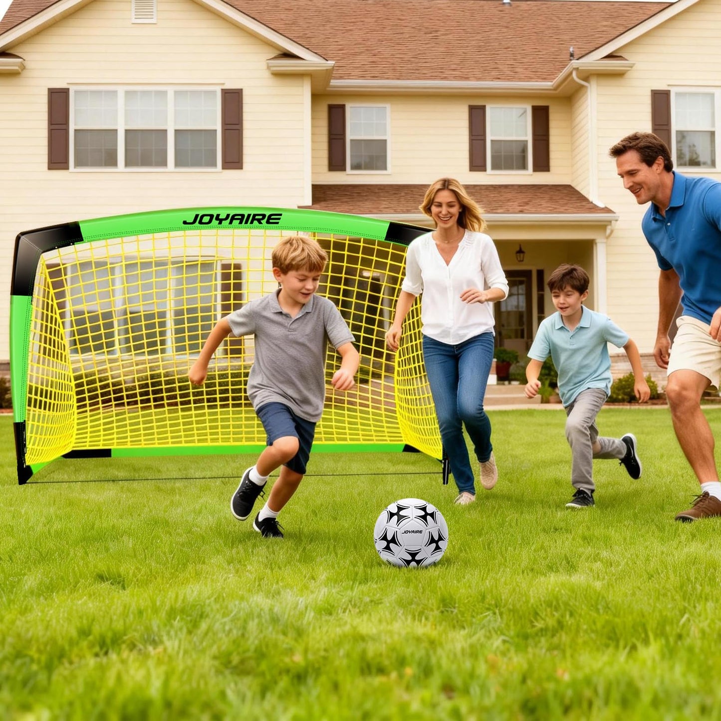Soccer Goals for Backyard Set, Portable Kids Toddler Soccer Net 2 of 4' x 3', Pop Up Soccer Goal Soccer Training Equipment with Size 4 Soccer Ball, Carry Bag, Youth, Games, Sport, Outdoor Play