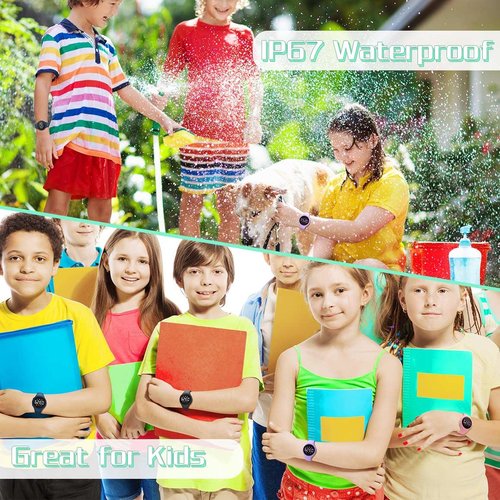synwee Kids Digital Pedometer Watch, Step Counting Watch, Fitness Tracker, Waterproof, Date/Alarm Clock/Timer, for Children Teens Boys Girls Women (Green)
