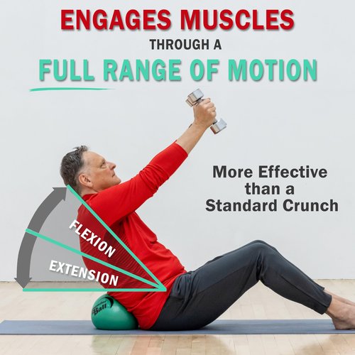 The Original 9 inch Pilates Ball - Exercise Ball for Abs, Core & Back - Workout Ball for Home Gym and Fitness Routines - Easy to Carry in Gym Bag or Luggage