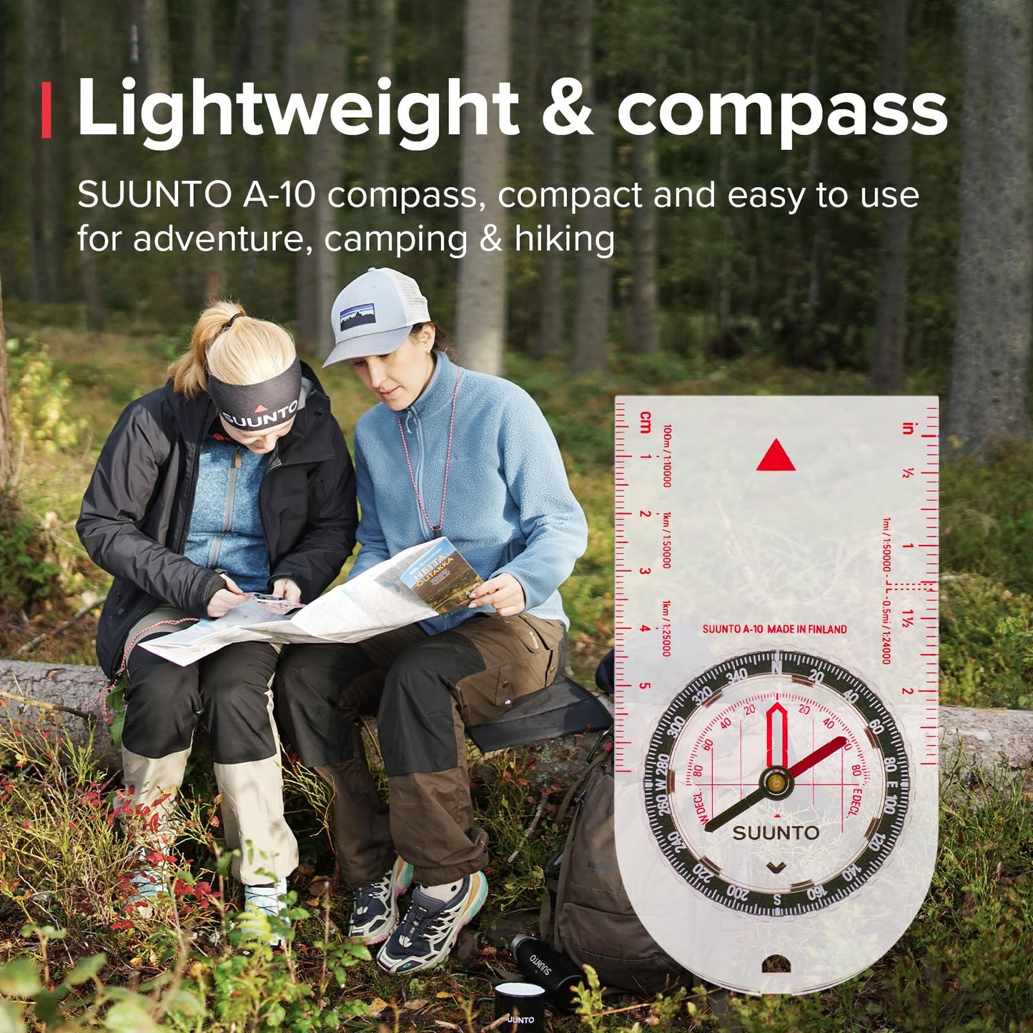 SUUNTO A-10 Compass: Compact, Simple to use Recreational Hiking Compass, Hiking, Boy Scouts, Orienteering