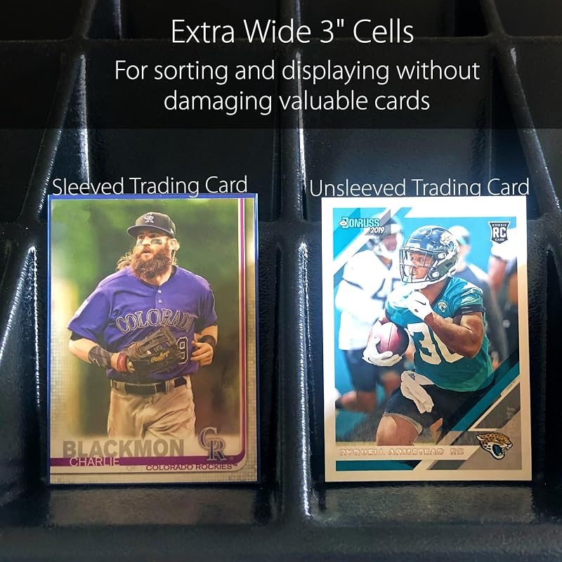TitanShield 15-Cell Card Sorting Tray - Stackable Heavy Duty Sleeved Cards Only