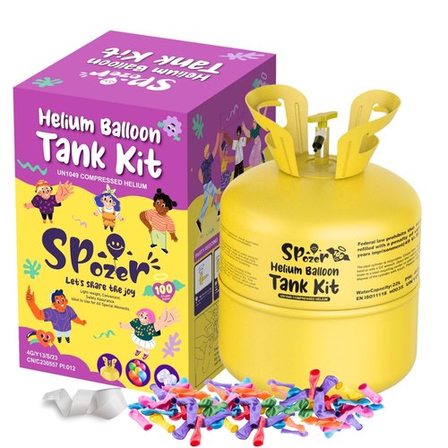 SPZOER 22L Helium Tank For Balloons At Home Up To 100 Latex Balloons(1 Tank)