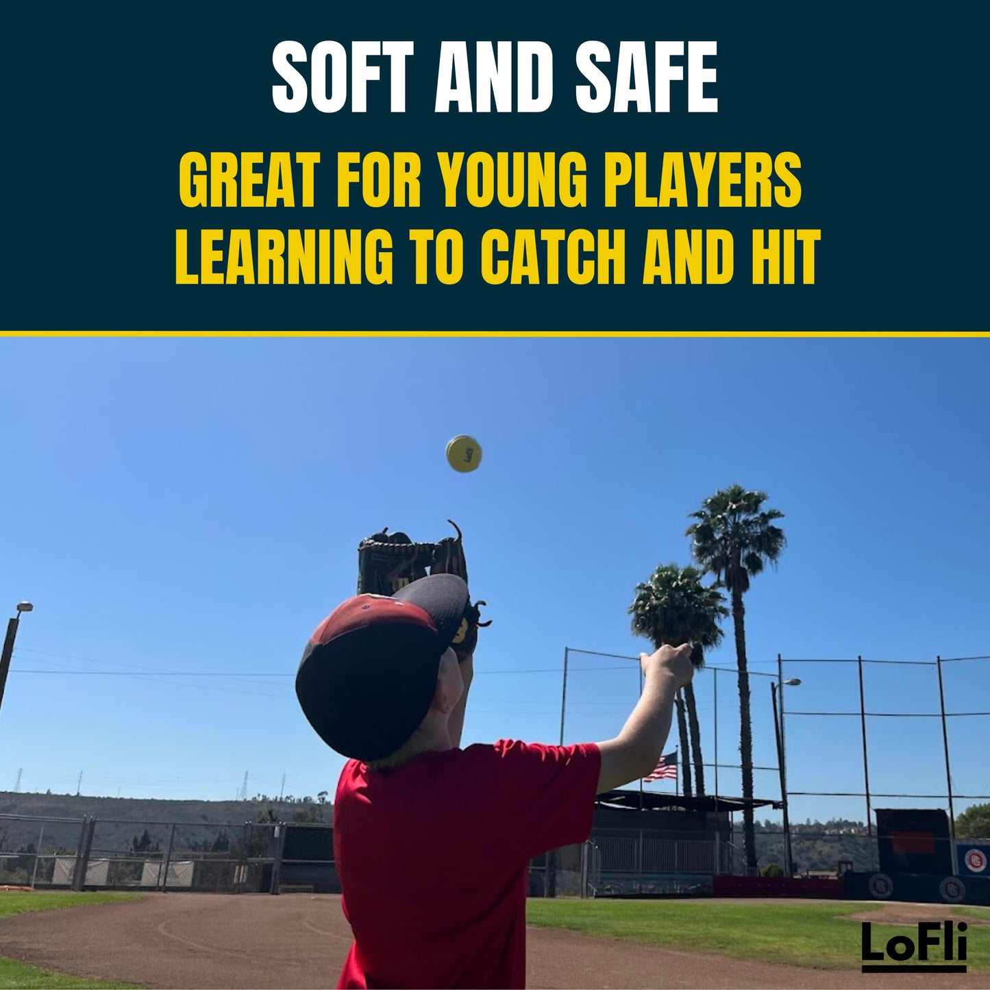LoFli Practice Baseballs - Regulation Weight & Size, Reduced Flight - Safe Soft Training Balls for Backyard, Indoor & Small Space Use - Kids & Adults - 6 Balls