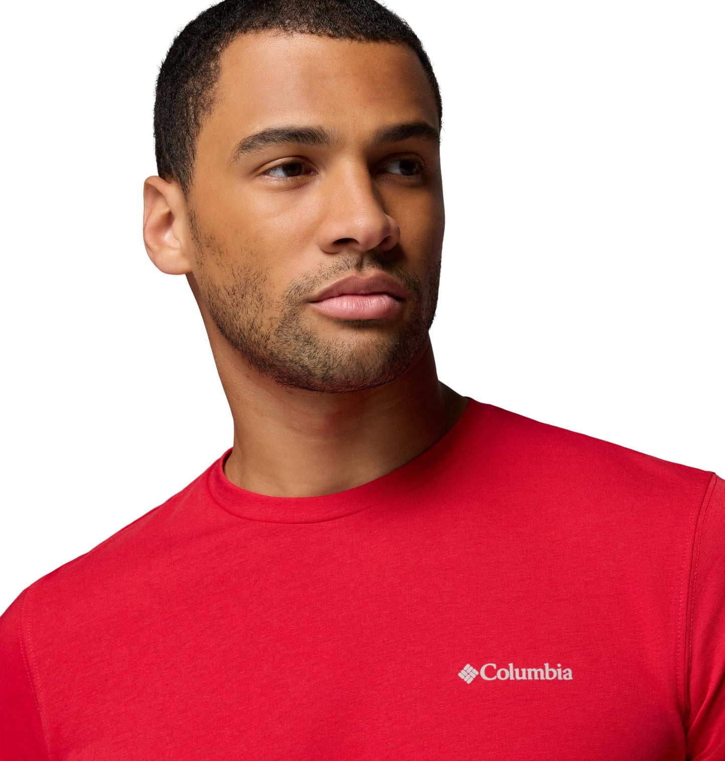 Columbia Mens Thistletown Hills Short Sleeve T-Shirt, Mountain Red, X-Small