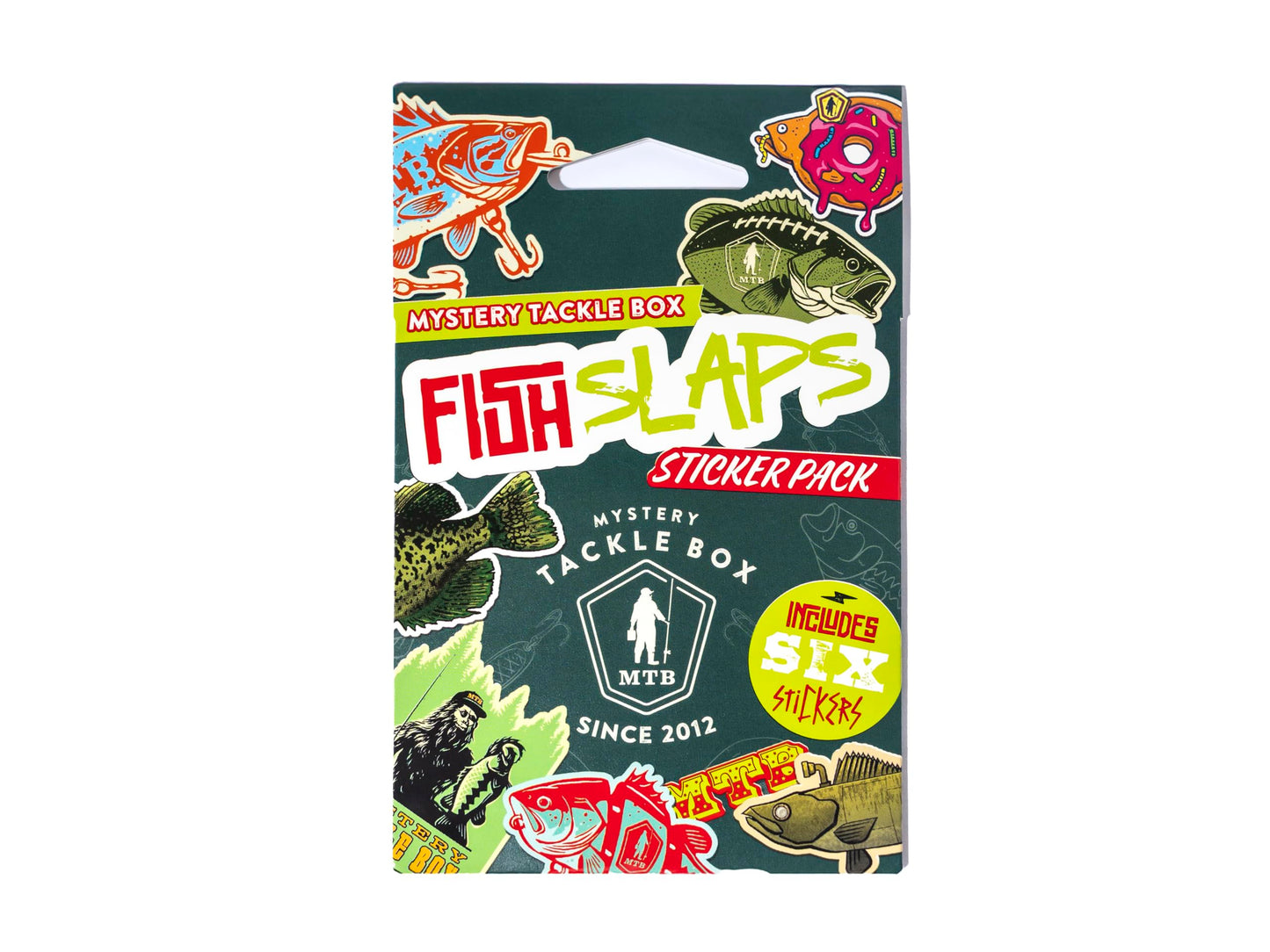 Catch Co Mystery Tackle Box Fish Slaps Decal Kit - 6 Fishing Stickers