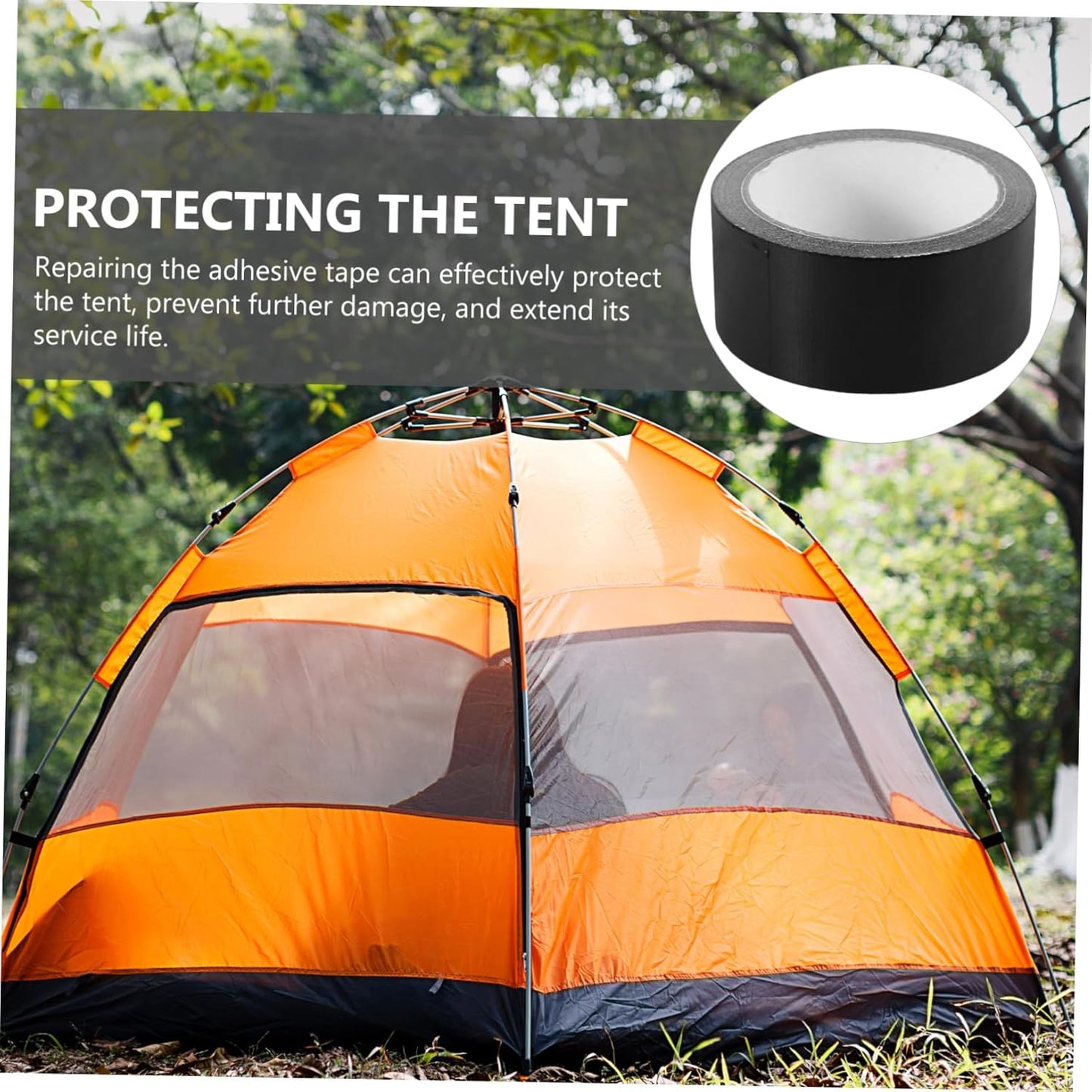 1roll Multi-Functional High Adhesive Tent Repair Tape Leakproof Self-Adhesive Sealing Tape for Outdoor Camping Greenhouse and Tent Repairs Fabric Fixing