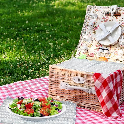 Reallnaive 2 Pack Reusable Freezable Ice Mat Sheets for Coolers Flexible Ice Packs for Food Trays, Cheese Boards, Deli Meats, Veggie Plates, Sushi, Party Platters