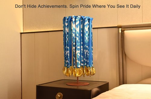 Medal Hanger Display Rotating | Wall-Safe Tabletop Running Medal Stand Holds 45+ Race Medals | Heavy-Duty Metal Base with Quick Assembly Rack | Perfect for Marathon & Sports Awards Display (Rose)