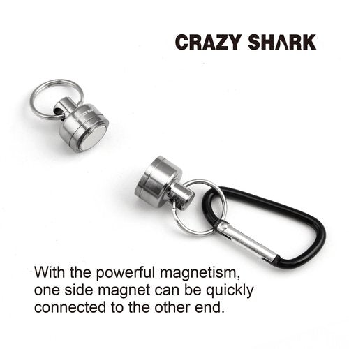 Magnetic Net Release Aluminum Shell for Fly Fishing (Gray)