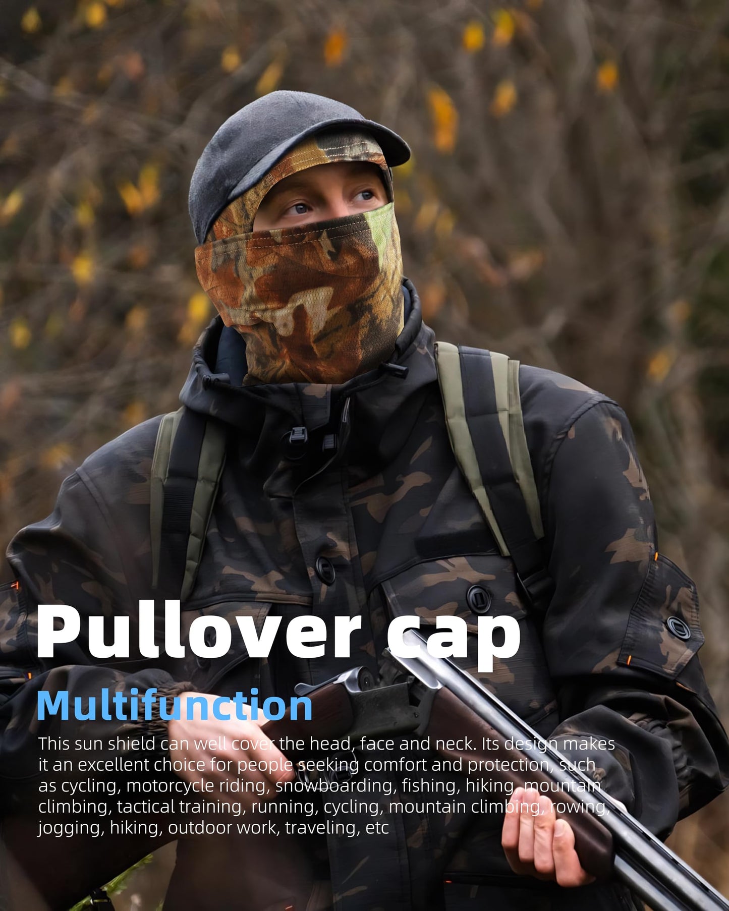 Hymeiluely Camo Balaclava Ski Face Mask for Men Women, Cooling UV Protection Face Cover for Hunting Fishing Motorcycle Military Tactical