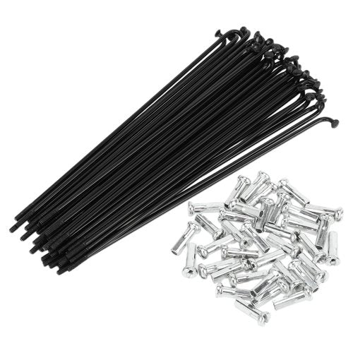 Motoforti Universal Bicycle Spokes Bike Wheel Spokes 14G 125mm Length Carbon Steel Black 1 Set