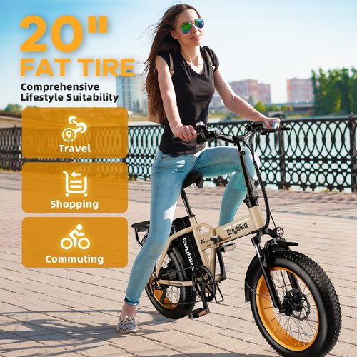 Kebiko 1000W Folding Electric Bike,48V 20AH Removable Battery E Bike,30+MPH,80 Miles Max Range Electric Bike for Adults,20" Fat Tire Foldable ebike,Adult Electric Bicycle for Commute Beach Snow