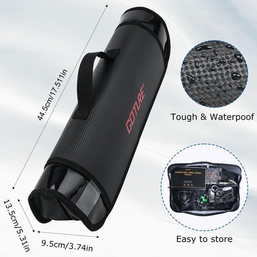 Goture Fishing Rod and Reel Combos-Telescopic Fishing Pole Spinning Reel Lures Set with Carrier Bag,Telescopic Rod Kit for Starter Travel Saltwater Freshwater Fishermen, Gifts for Men