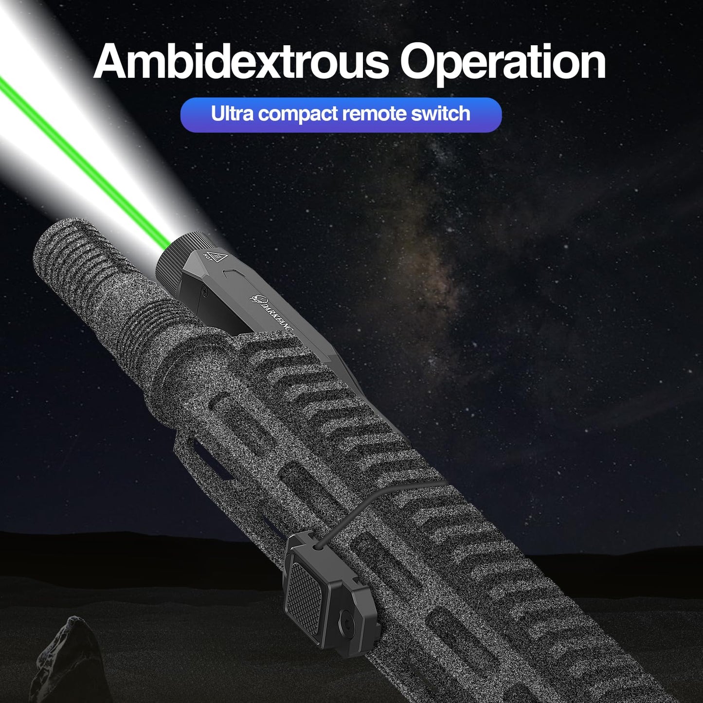 DARKFANG Mlok and Picatinny Flashlight and Laser Combo for Rifle
