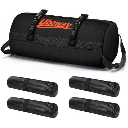 Uboway Workout Sandbag with Handles: Heavy Duty Sandbag Trainer with 6 Rubber Handles Work Out Equipment for Home Gym 40 lbs Adjustable Crossfit Sand Bags Weights Fitness