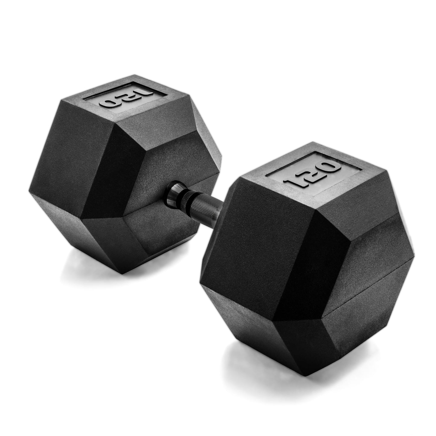 CAP Barbell 120 LB Coated Hex Dumbbell Weight with Black Handle