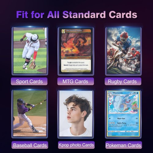 400 Packs Card Sleeves Top Loaders for Cards,3"X4" Baseball Card Protectors Toploaders,Hard Plastic Card Holder for Trading Sports Football Game Cards (200 Hard Sleeves+200 Penny Sleeves)