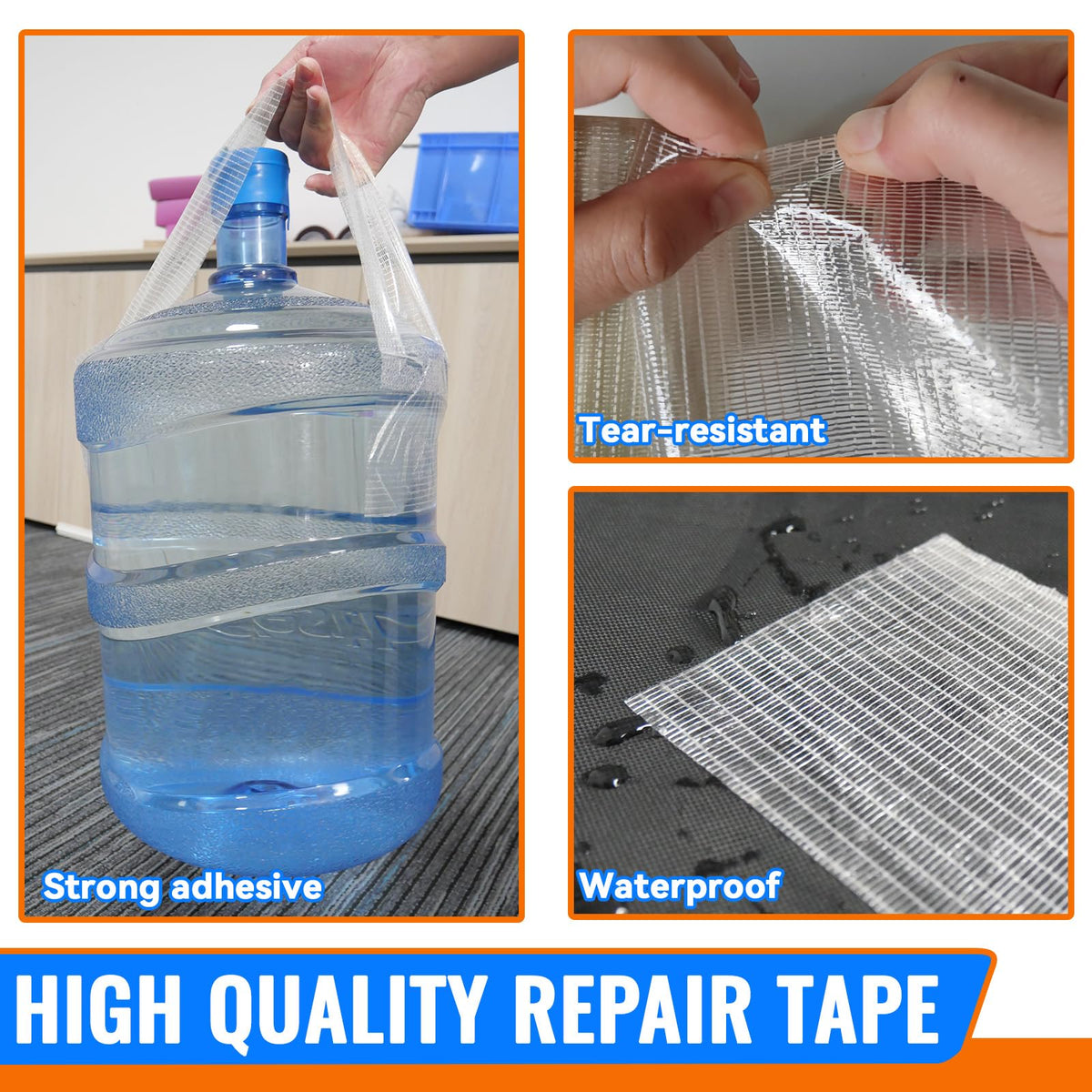 Tikfoam RV Awning Repair Tape for Tarp, Boat Covers,Tent, Sail, Tear Repair Patch Kit, Waterproof, 3.15 Inch Wide 39FT Long, Reinforced