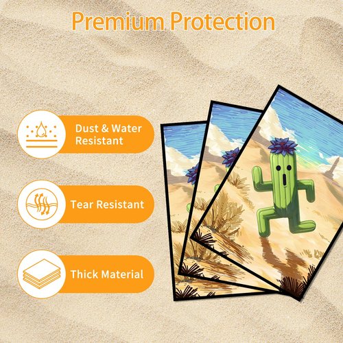 MTG Card Sleeves(Cactus Black Lotus) Magic The Gathering Card Sleeves Art Sleeve Deck Protector, Clear Front & Matte Back, Smooth Shuffle