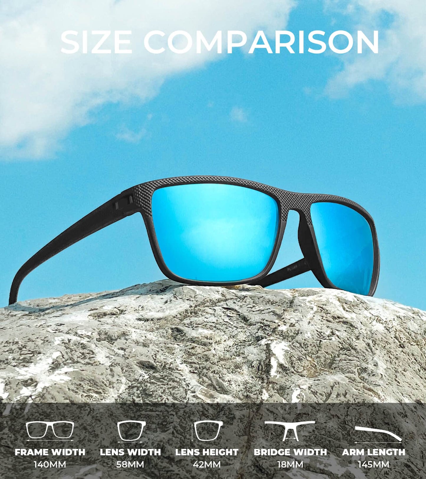 KALIYADI Mens-Sunglasses Polarized Sun-Glasses Men: Classic Sunglasses for Driving Fishing Golf With UV400 Protection