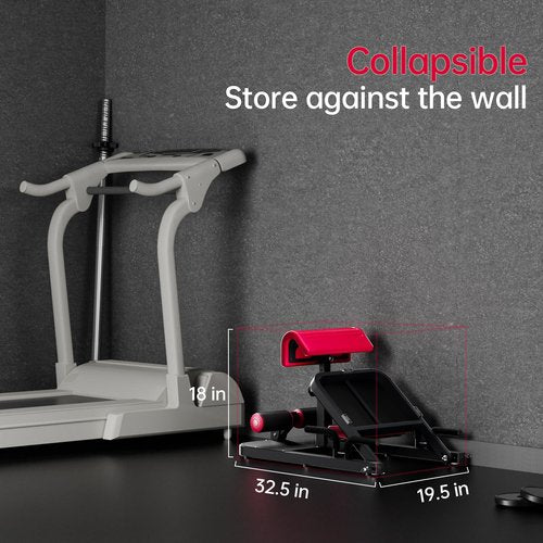 Hip Thrust Machine with High Resistance and Protectors Pad - 3D High Density Polyurethane Cushion - Premium Squat for at Home Gym-Comes with Handles to Exercise Your Arms GlutesWorkout（Black）