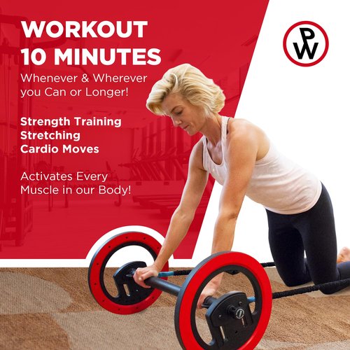 Trend Makers Pilates Wheel Digital Deluxe Adds an Anchor to Expand The Exercise Repertoire - Plus a Nutrition Guide and 15 Online Instructional Videos