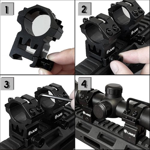 UUQ 1'' Scope Rings，2 Pieces High Profile 1-Inch Scope Mount Rings, 2-Pack for for Picatinny Rails
