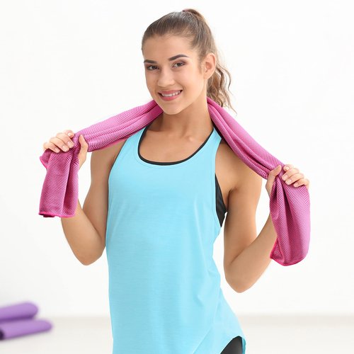 TOBEHIGHER Cooling Towels - 4 Pack Cooling Towel(40"x12"), Cooling Towels for Neck and Face, Microfiber Soft Breathable Cooling Towel for Hot Weather