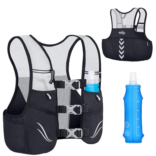 Running Hydration Vest, Lightweight Water Backpack for Running, Water Pack Backpack with 500ML TPU Hydro Water Flask, Water Vest for Running Women, Men