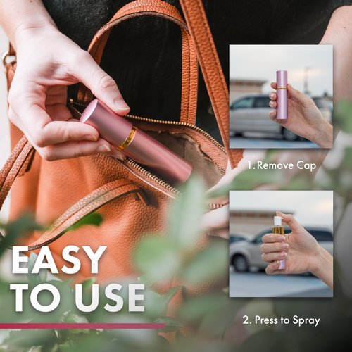 SABRE Lipstick Pepper Spray, Protect Against Multiple Threats with 12 Bursts, UV Marking Dye, The Most Discreet Pepper Spray Design, Pink