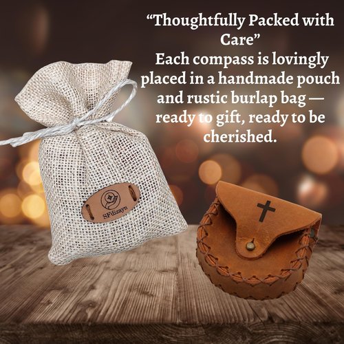 Baptism Gifts for Boys – Engraved Compass with Scripture – Christian & Catholic Keepsake for Christening, First Communion Gifts for Boys, or Confirmation – Gift for Godson, Son, or Men