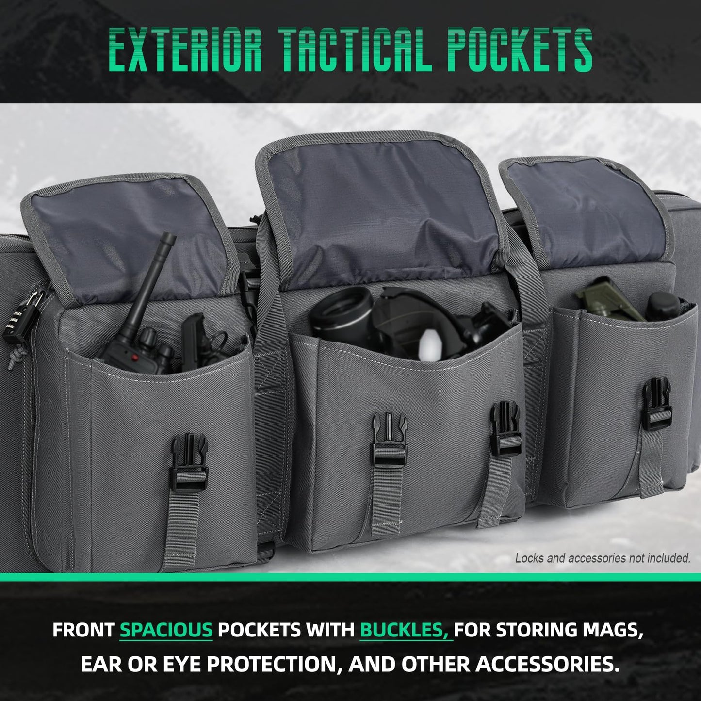 DULCE DOM Double Rifle Case, 36 Inch Dual Rifle Bag for Long Gun and Pistol Transport – A Must-Have Gun Case for Shooting and Hunting Enthusiasts' Gun Range Bag Needs