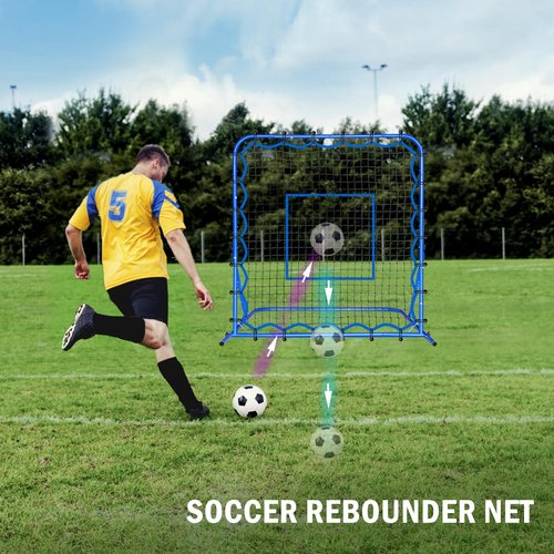 4x4FT Dual-mode Soccer Goal & Rebounder Net,Premium Durability for Intense Shooting Training,Quick-Switch Angle Soccer Training for Control,Passing Practice,Easy Setup Soccer Gifts for Kids Teen Adult