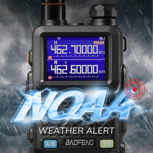 BAOFENG UV-5RM Plus 10W Dual Band Ham Radio Handheld, NOAA FM Airband Receiver, Long Range Two Way Radio with 8" & 15" ANT, Programming Cable, 2500mAh Battery USB-C Port, Chirp Compatible, 2 Packs