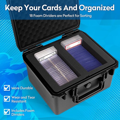 Eligara Graded Card Storage Box, PSA Slab Case Holder Compatible with 40 Graded Cards, Top Loader Storage Hard Cases, Waterproof Trading Card Storage Boxes for Top Loaders, Sports Card, One Touch