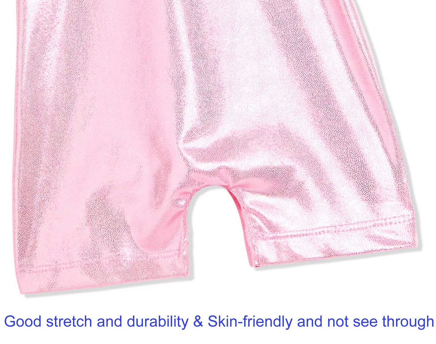 Domusgo Girls Gymnastics Leotards Size 5 6 Years Old Sparkle Solid Pink One Piece Quick Dry Unitards