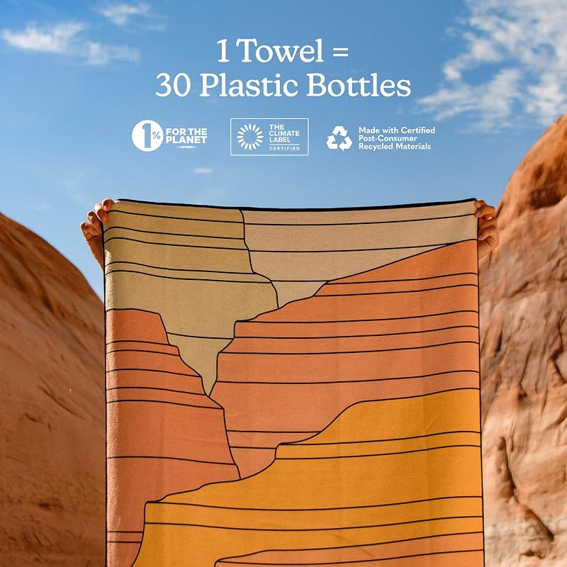 Nomadix Original Towel - Grand Canyon National Park - Sand-Resistant, Quick-Dry, Recycled Materials