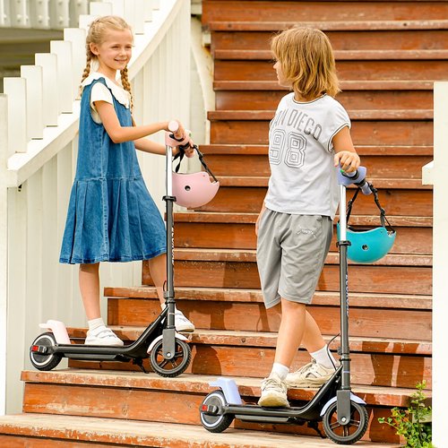 ECOROAD EK6 Kids Electric Scooter for 6-10, 3/6/10mph Speeds for Ultimate Comfort, Adjustable Height Electric Scooter, 150W & Dual Brake Safety, for Growing Adventurers（Rider:3.9-5.2 ft）